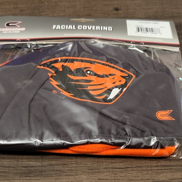2 Pack Oregon State Beavers Face Mask Covering. Coliseum New and Sealed Mens - Picture 2 of 4